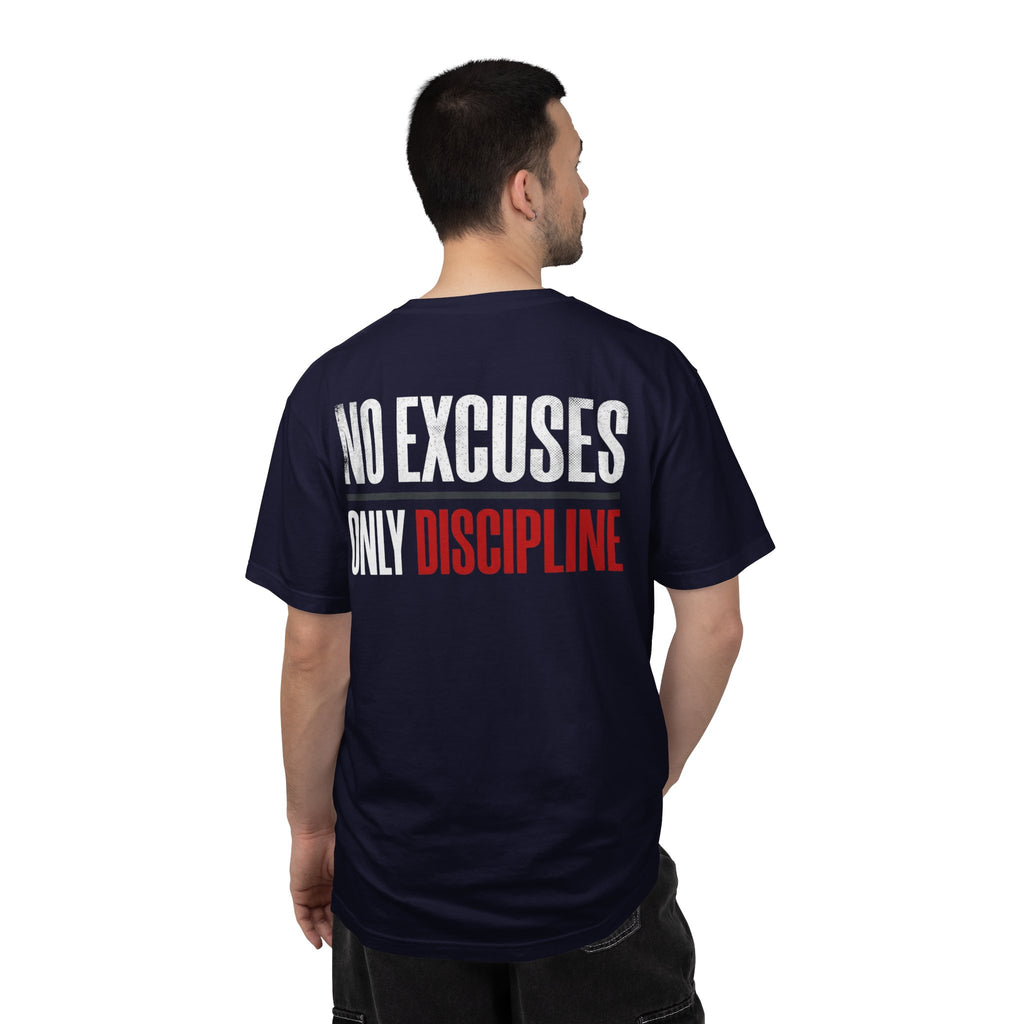 WARRIORALITY Front / No Excuses Only Discipline T-Shirt — Warrior Elite Motivational Tee