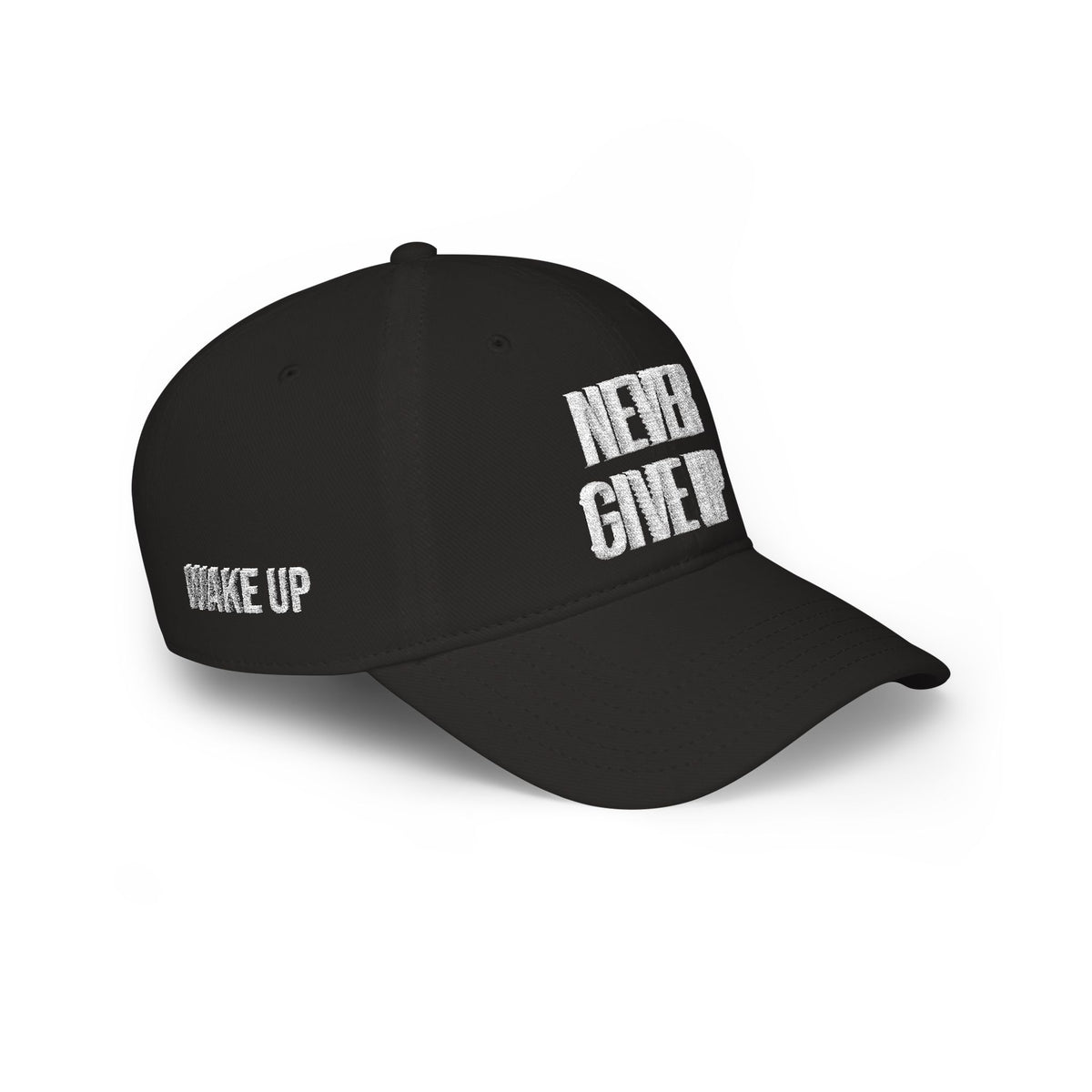 Never Give Up Baseball Cap – Motivational Low Profile Hat for Athletes & Everyday Wear - Embroidered