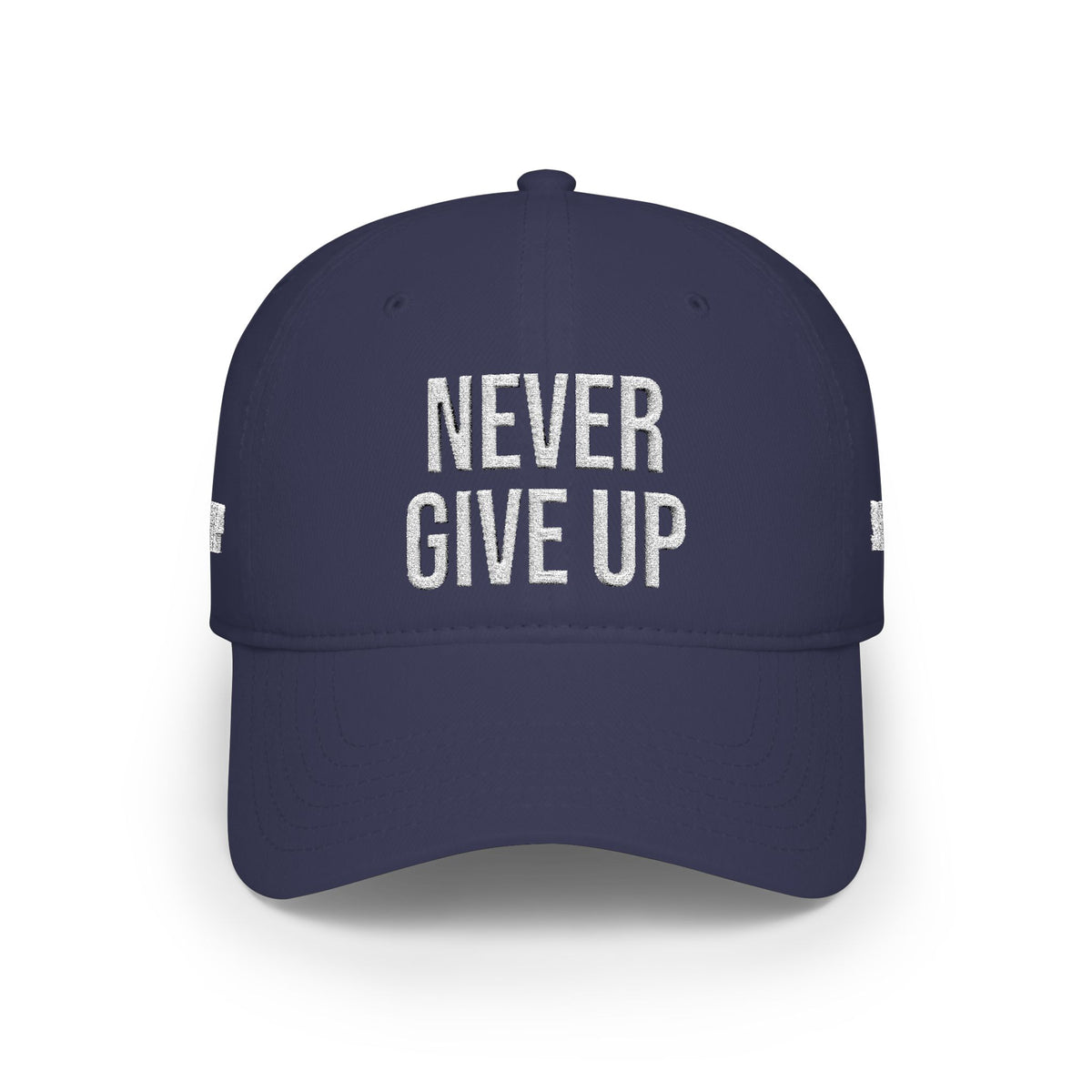 Never Give Up Baseball Cap – Motivational Low Profile Hat for Athletes & Everyday Wear - Embroidered