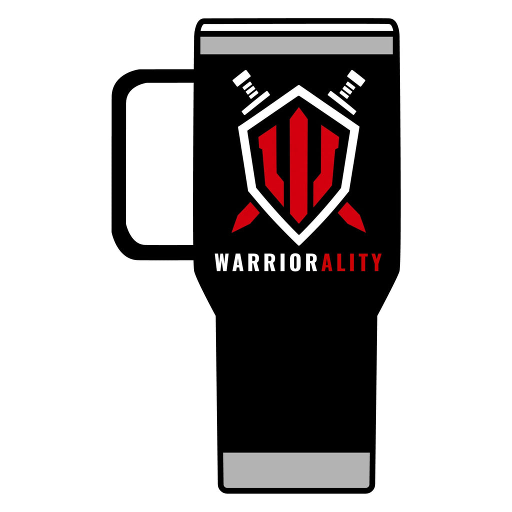 20oz Travel Mug — "Your Alarm Is a Call to Battle" Military Motivational Tumbler
