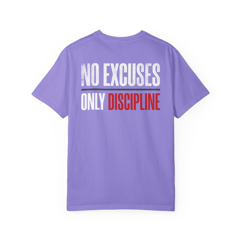 WARRIORALITY Front / No Excuses Only Discipline T-Shirt — Warrior Elite Motivational Tee