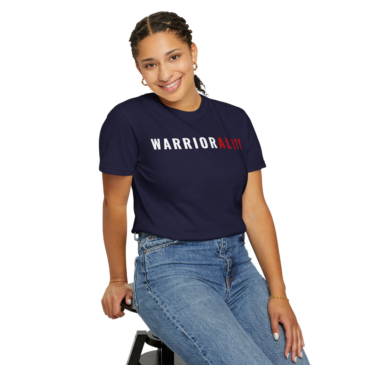 T-Shirt — "WARRIORALITY" Front / "Your Alarm Is A Call To Battle" Back - Motivational Gym Tee