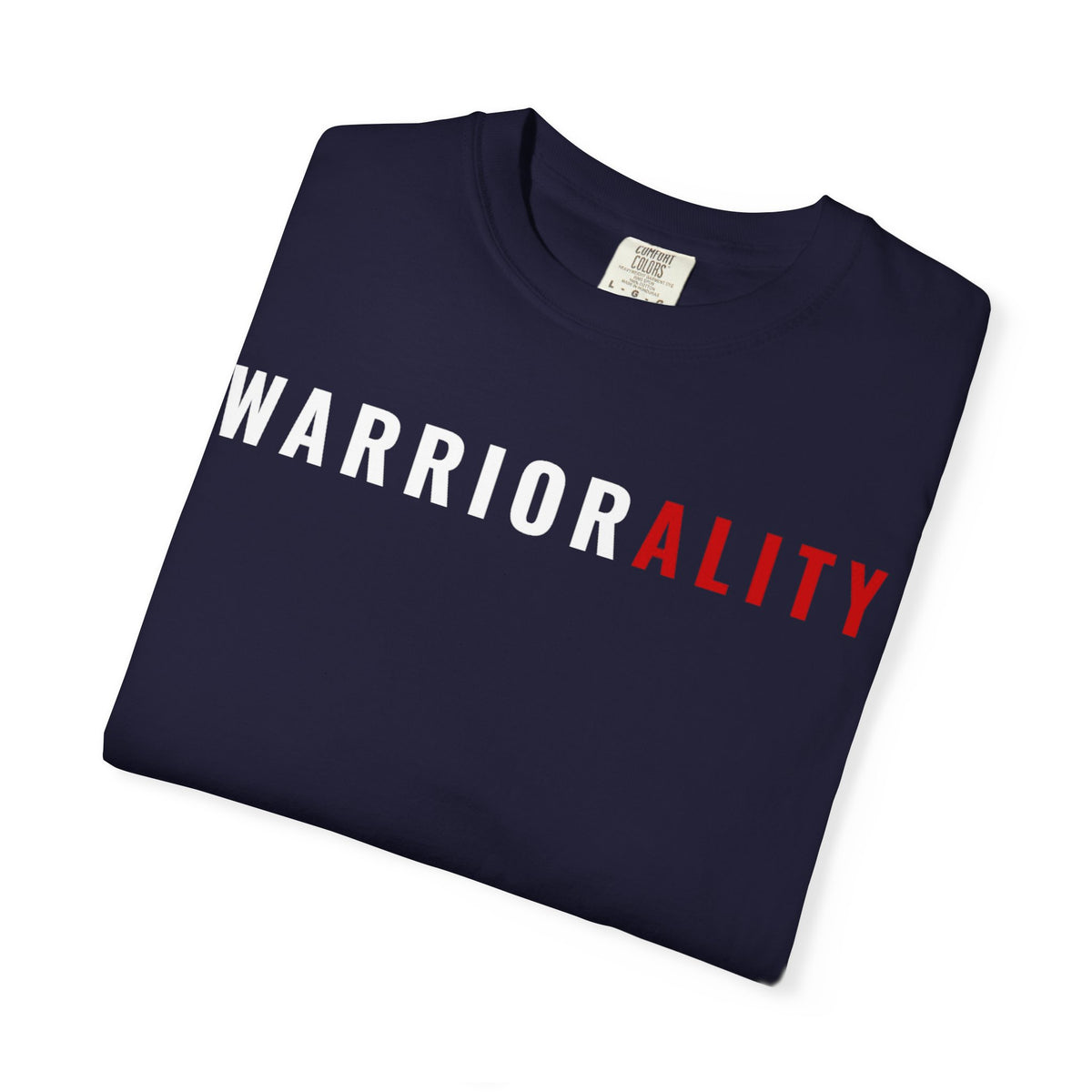 T-Shirt — "WARRIORALITY" Front / "Your Alarm Is A Call To Battle" Back - Motivational Gym Tee