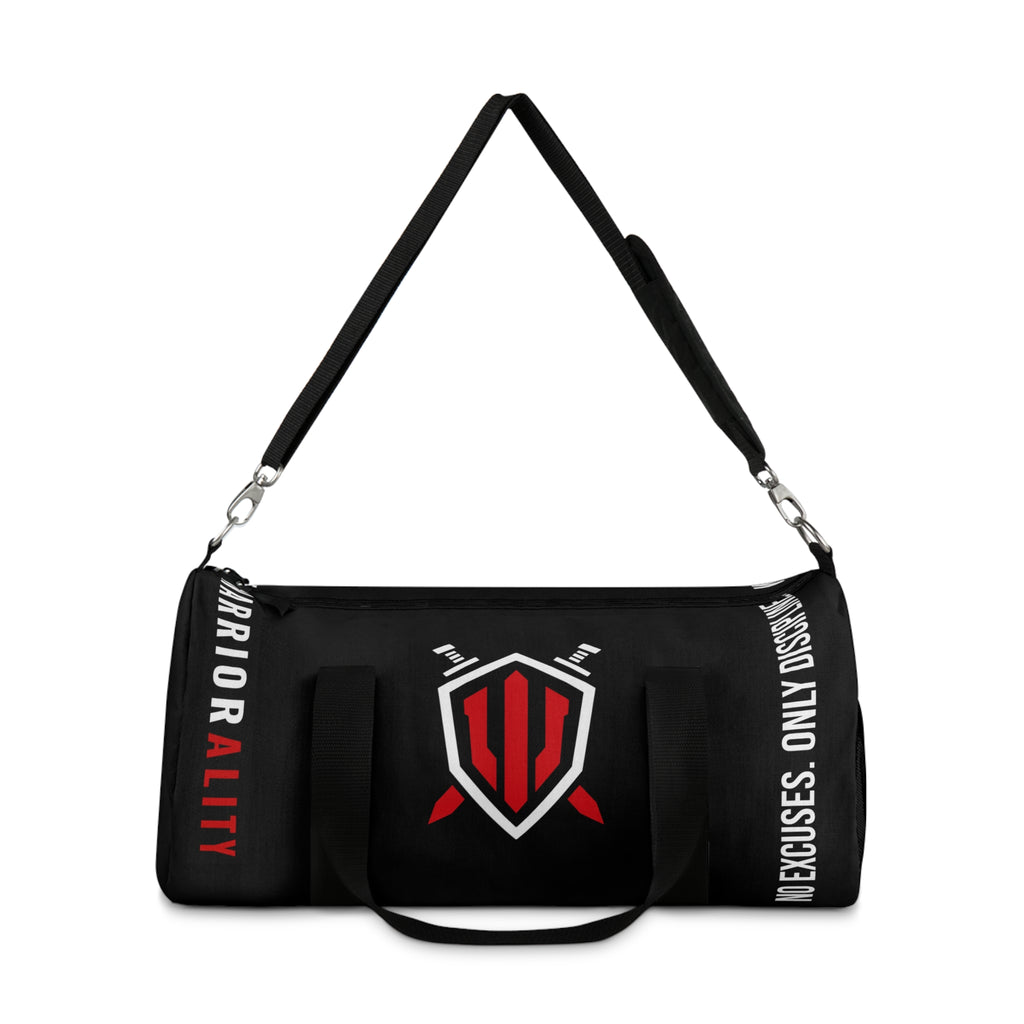 Warrior Shield Gym Duffel Bag – 'No Excuses, Only Discipline' Fitness Travel Bag