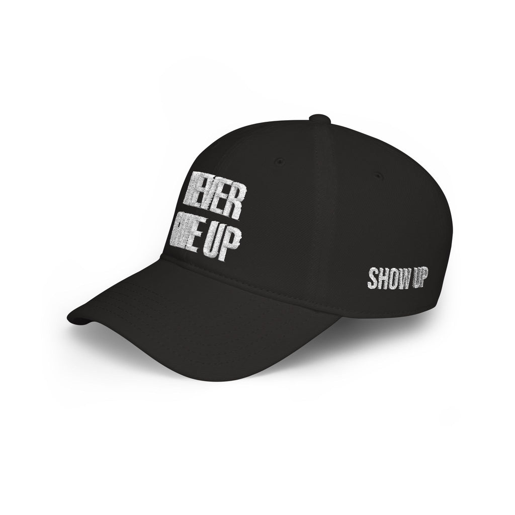 Never Give Up Baseball Cap – Motivational Low Profile Hat for Athletes & Everyday Wear - Embroidered