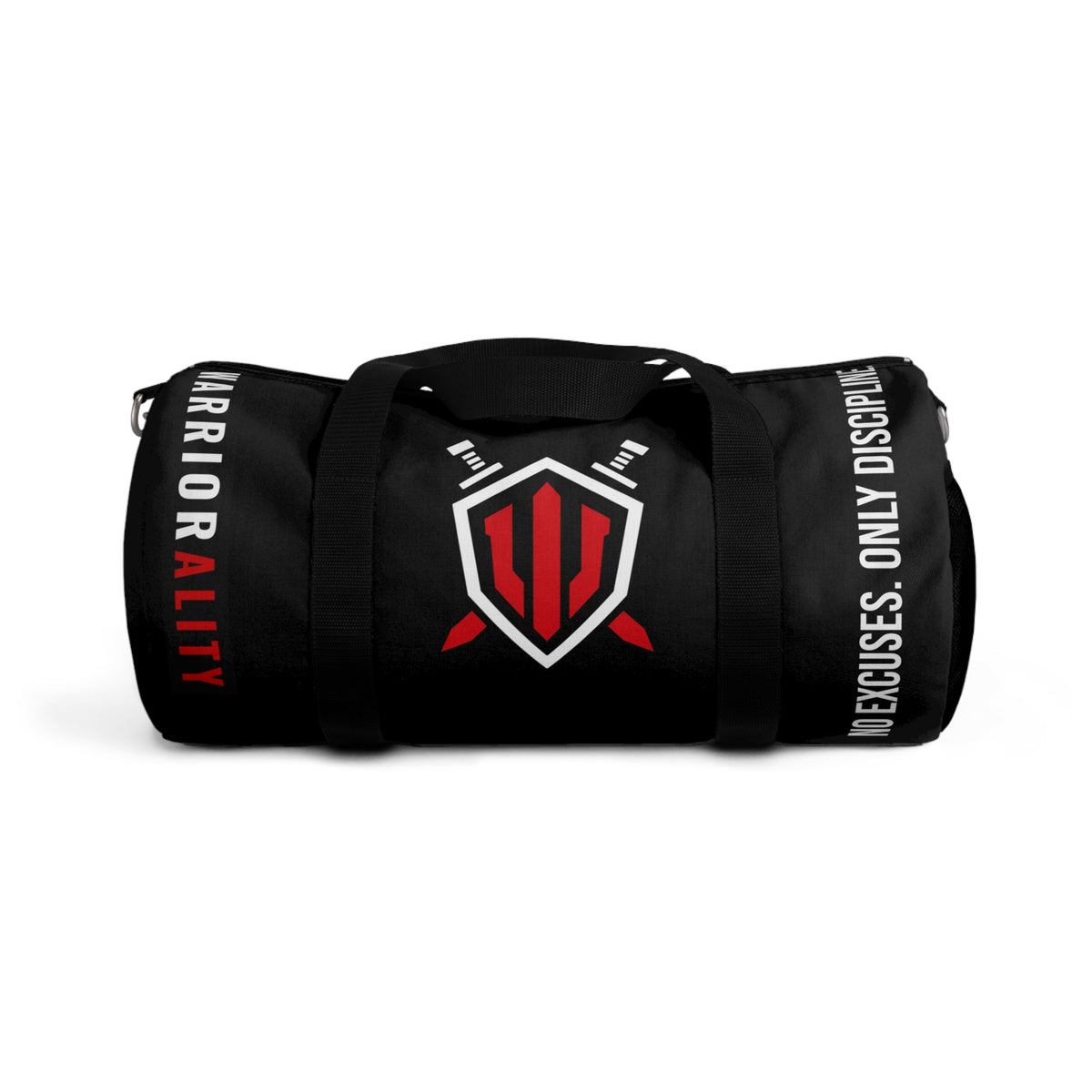 Warrior Shield Gym Duffel Bag – 'No Excuses, Only Discipline' Fitness Travel Bag