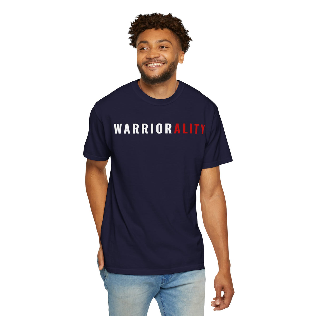 T-Shirt — "WARRIORALITY" Front / "Your Alarm Is A Call To Battle" Back - Motivational Gym Tee