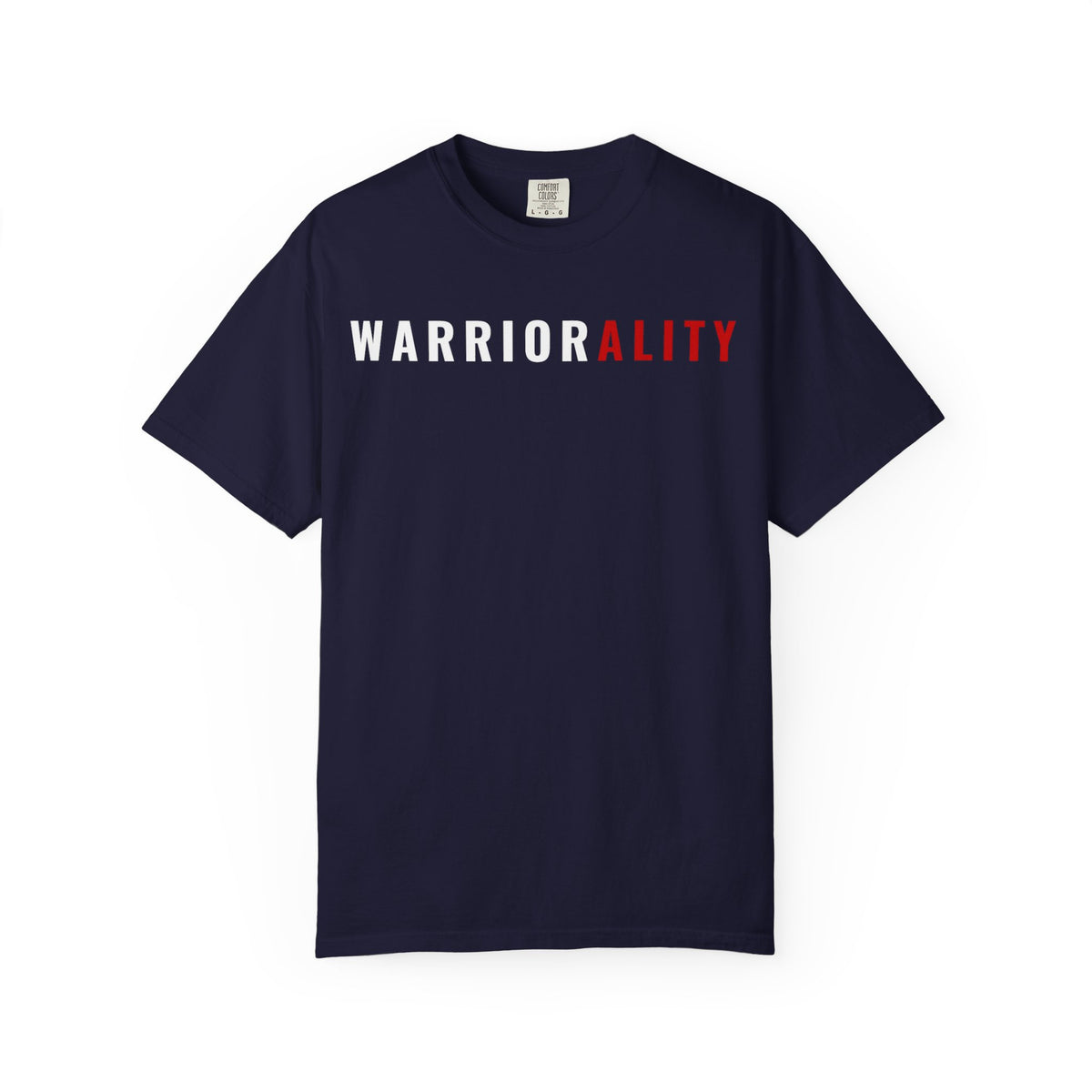 T-Shirt — "WARRIORALITY" Front / "Your Alarm Is A Call To Battle" Back - Motivational Gym Tee