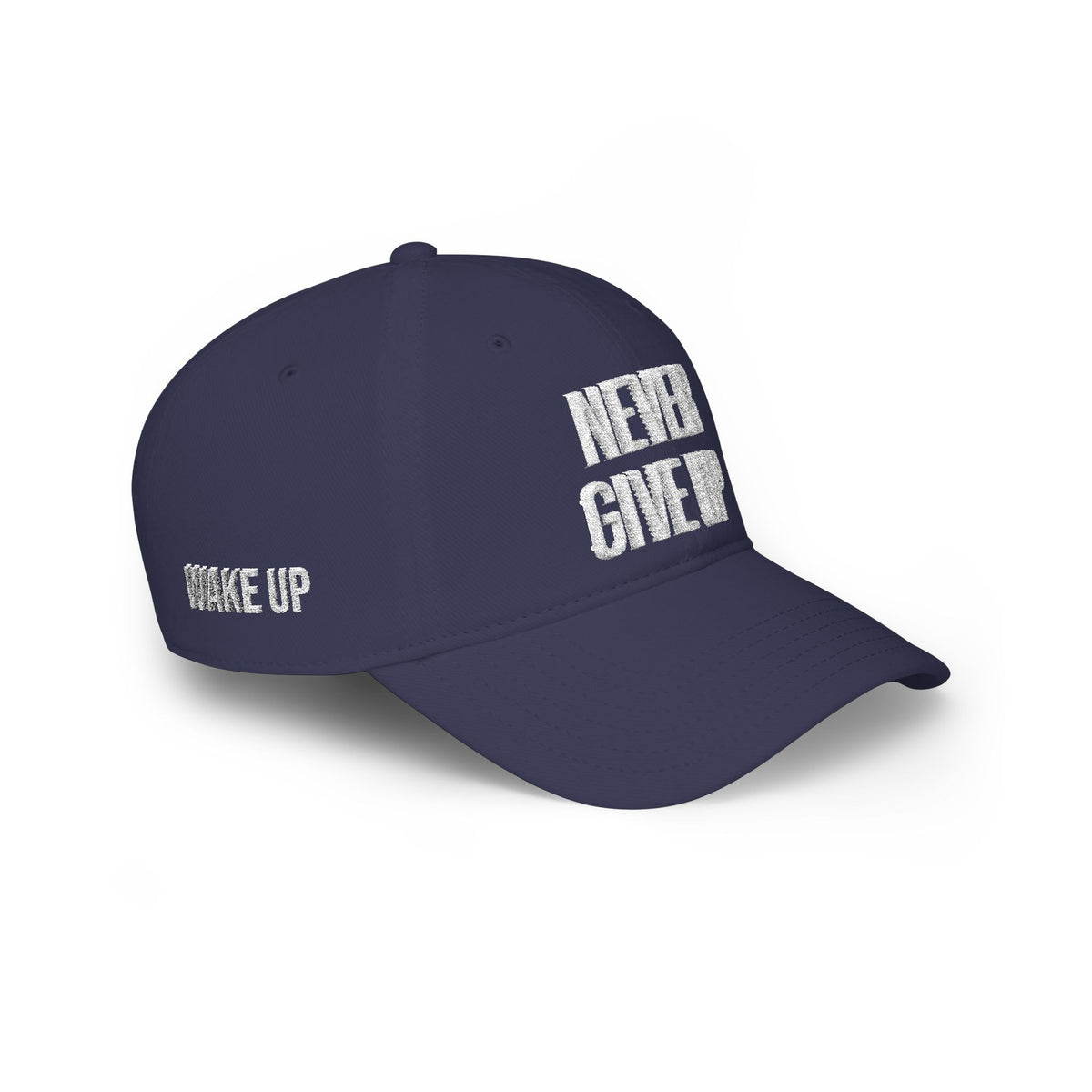Never Give Up Baseball Cap – Motivational Low Profile Hat for Athletes & Everyday Wear - Embroidered
