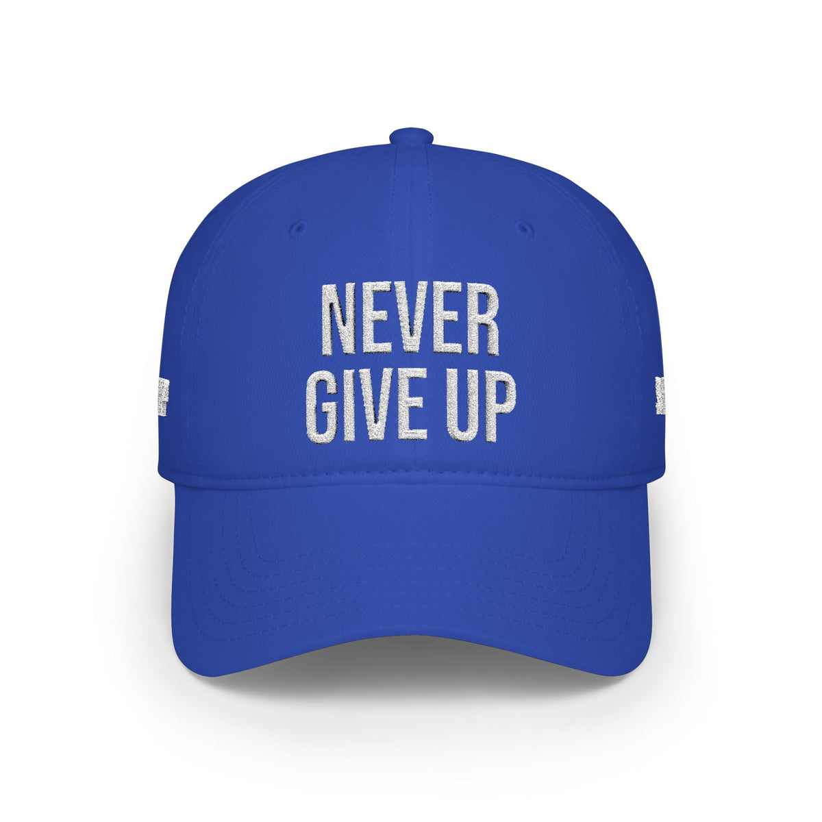 Never Give Up Baseball Cap – Motivational Low Profile Hat for Athletes & Everyday Wear - Embroidered
